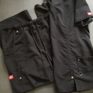 Dickies Black Scrub Set